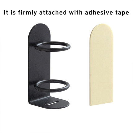 2pcs Iron Wall Mounted Toothbrush Holder No Punch Bathroom Storage Shelf Rack