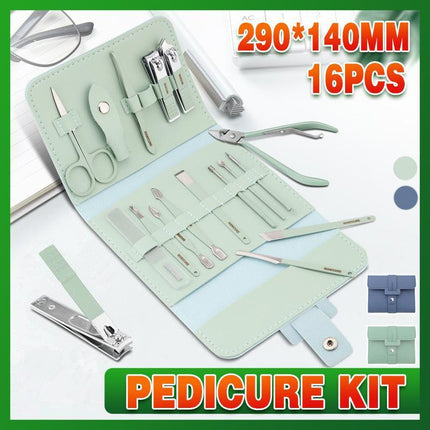 16PCS/Set Tools Pedicure Kit Stainless Steel Nail Grooming Clippers Manicure AU - Aimall
