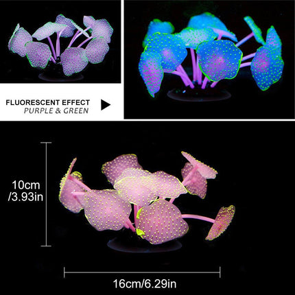 Silicone Artificial Aquarium Plants Underwater Fish Tank Decoration Decor Set