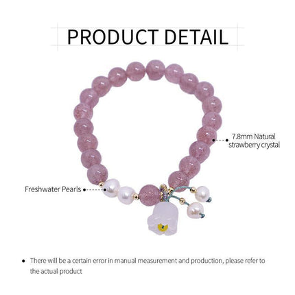 Natural Crystal Bracelet New Chinese Style Temperament Convallaria Jewelry Gift