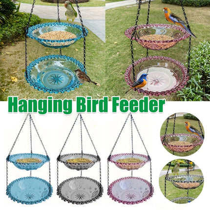 Outdoor Hanging Bird Feeder Bath Garden Patio Decoration for Attracting Birds
