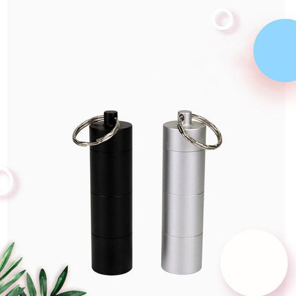 Mini Keychain Aluminum Pill Container Waterproof Medicine Holder Case Keyring - Aimall