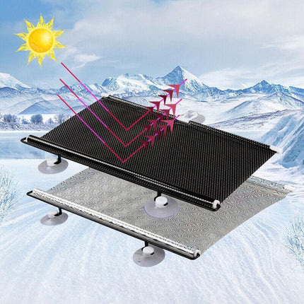 Black Roller Blinds Suction Cup Sunshade Blackout Curtains Car Home Window Curtains - Aimall