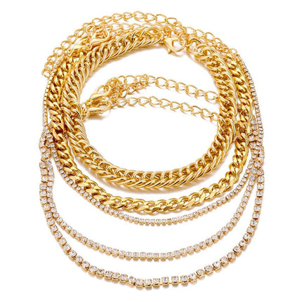 Fashion Multi Layer Tassel Bracelet Set Retro European American Style Jewelry