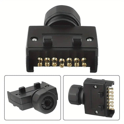 Austrac 7 Pin Plug Socket for Motorhome Caravan Trailer Electrical Connector
