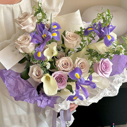 10pcs Pleated Chennai Flower Packaging Bouquet Hand Kneading Paper Craft