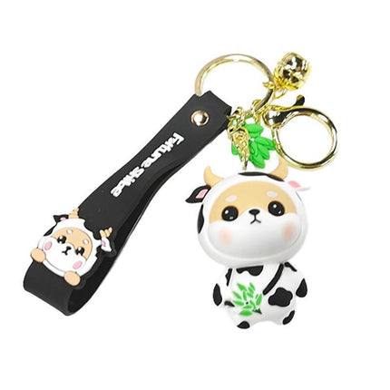 Cartoon Chinese Zodiac Furtune Shiba Inu Design Keychain Backpack Car Pendant - Aimall