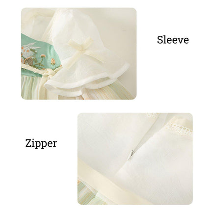 Summer Girls Dress Hanbok Chinese Style Princess Skirt Colourful Party Wear