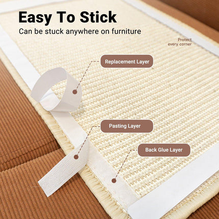 Sisal Cat Scratching Mat Wall Sticker Vertical Wear-resistant Claw Sharpening