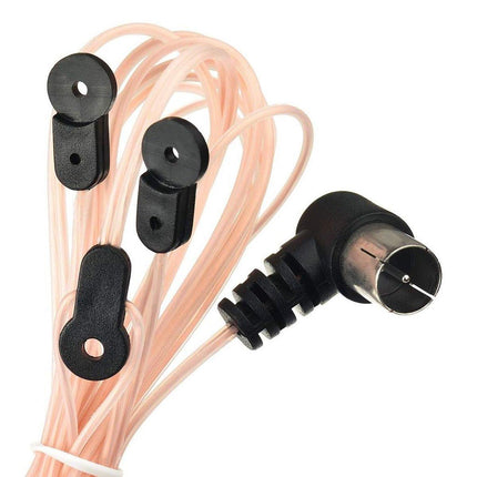 2m F-Type FM Antenna 75 Ohm Male Plug For Home Radio Stereo Signal Receiver Use