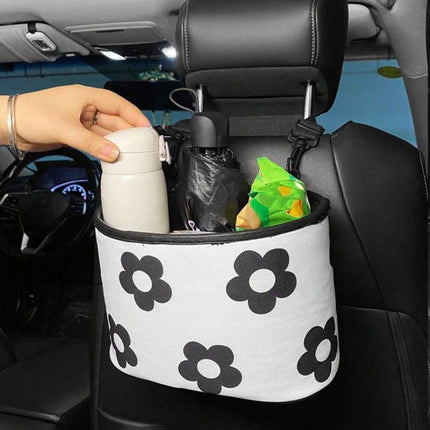 Car Seatback Trash Can Multifunctional Hanging Storage Box Clutter Organisation