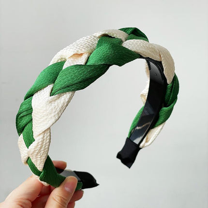 Women Headband Twist Hairband Bow Knot Cross Tie Wide Headwear Hair Band Hoop - Aimall