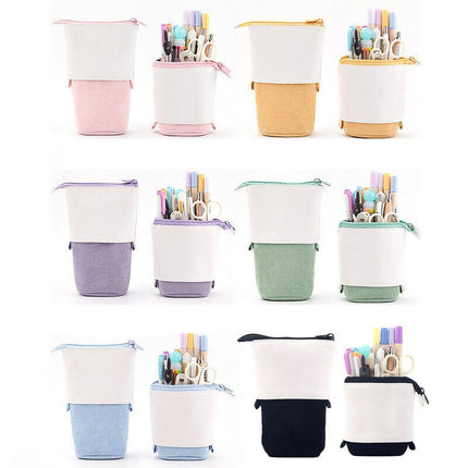 Stretchable Canvas Pencil Case Cute Korean Style Variable Pull-down Pen Holder