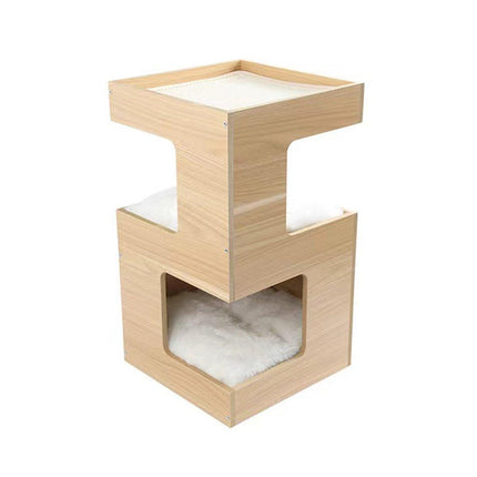 Double Layer Cat Climbing Shelf Multi-Level Cat Hutch Pet Furniture for Cats