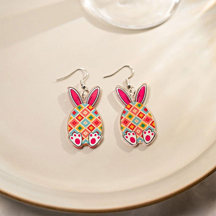 Easter Acrylic Bunny Earrings Cute Cartoon Rabbit Jewelry Spring Holiday Gifts