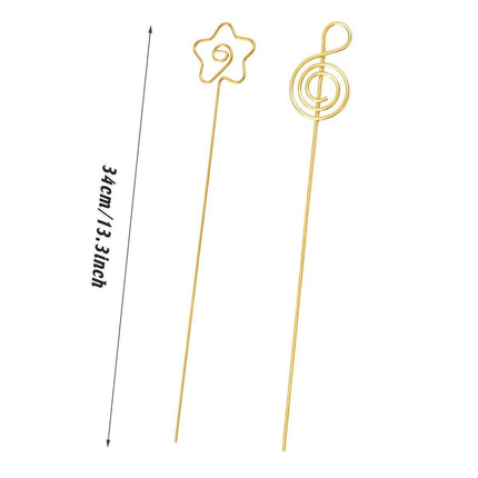 100pcs Flower Metal Clips Holders Gift Florist Bouquet Blessing Card Clips Set