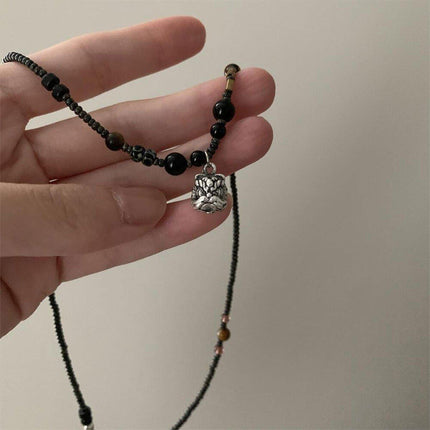 Handmade Beaded Collarbone Necklace for Women Luxury Couple Niche Neckchain