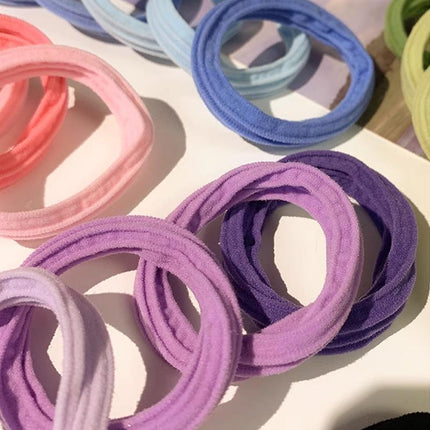 5PCS Girls Hair Bands Gradient Colour Rope Ring Elastic Hairband Ponytail Holder - Aimall