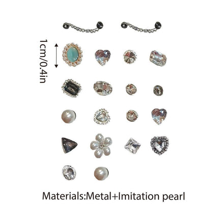 Retro Metal Pearl Shoe Buckle Removable Decoration DIY Accessories for Cave Shoe