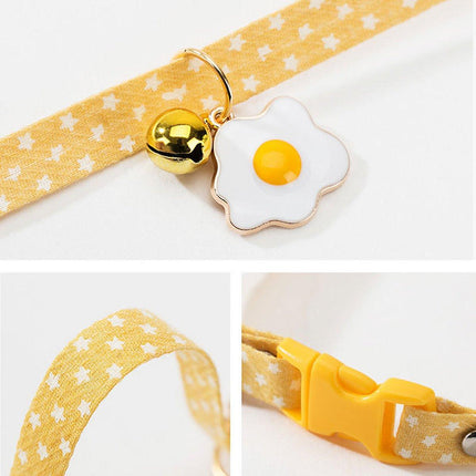 Adjustable Pet Collar with Buckle and Bell for Kitten and Dog Wearable Accessory
