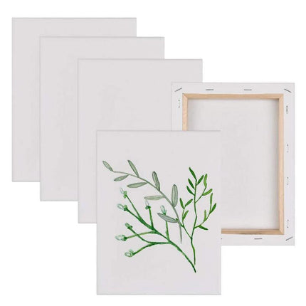 5x Artist Blank Stretched Canvas Canvases Art Large White Range Oil Acrylic Wood - Aimall