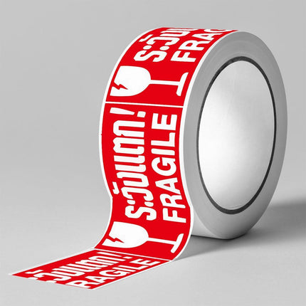 4Rolls Fragile Warning Label Stickers English Caution Handle With Care Packaging