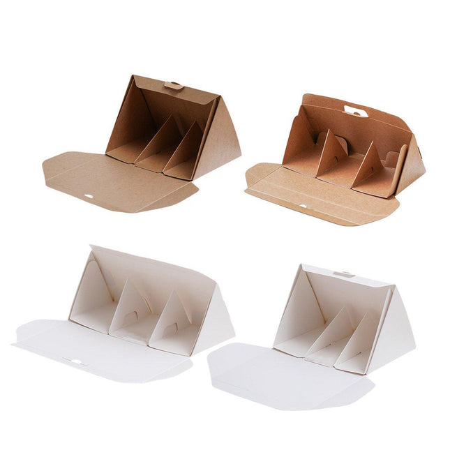 20pcs Triangle Cake Box for Sandwich Lunch Small Food Packaging Simple Design