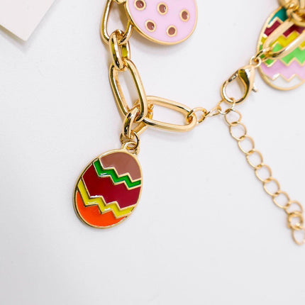 Easter Egg Chicken Bracelet Charm Fashion Jewelry for Women Spring Holiday Gift