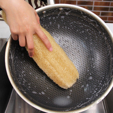 5Pcs Natural Loofah Luffa Loofa Exfoliating Shower Sponge Body Bath Scrubbers - Aimall