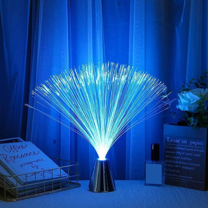 LED Mix Colour Changing Fibre Optic Lamp Crystal Mood Night Light Decor - Aimall