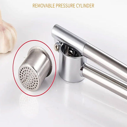 Stainless Steel Garlic Press Peeler Zinc Alloy Kitchen Tool Garlic Crusher