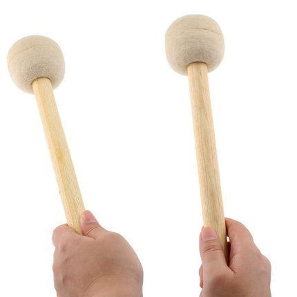 2pcs Felt Drumsticks Gong Mallets Soft Hammer Drum Accessories Percussion Tools