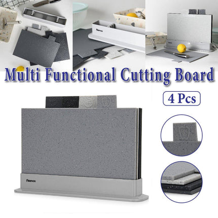 4pcs Cutting Board Set Non Slip Kitchen Chopping Boards Food Prep Kitchen Tools