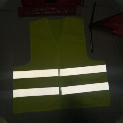 Safety Vest Reflective Tape Yellow Day Workware Night High Visibility - Aimall