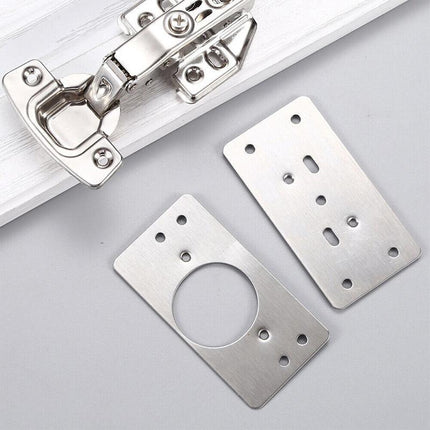 1/3/6 SETS Hinge Repair Plate Rust-Resistant Steel Furniture Cupboard Mount Tool - Aimall