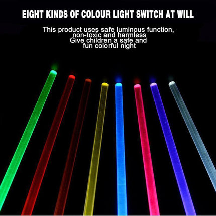 Chopsticks Light Up LED Glowing Light Saber Chop Sticks Reusable Lightup Gifts - Aimall