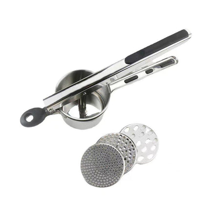 Stainless Steel Manual Potato Masher Fruit Juicer Grinder for Kitchen Use