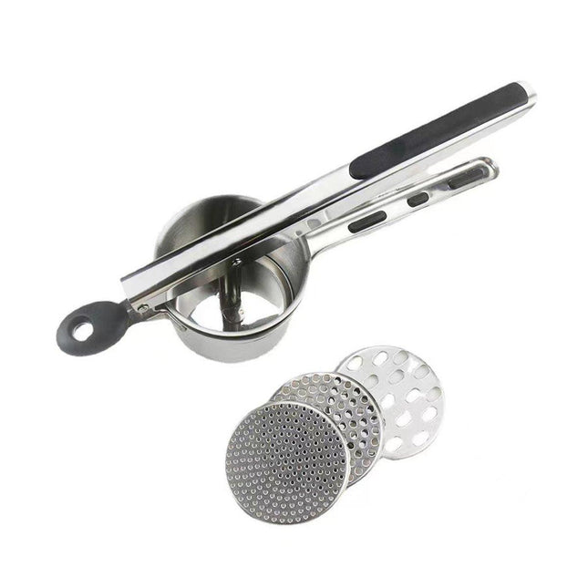 Stainless Steel Manual Potato Masher Fruit Juicer Grinder for Kitchen Use