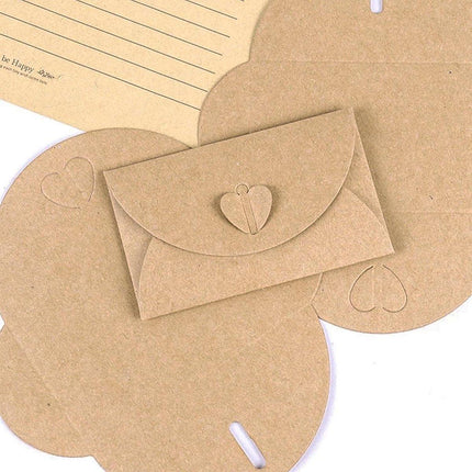 100pcs Vintage Kraft Wedding Envelopes Greeting Cards DIY Invitations Pack