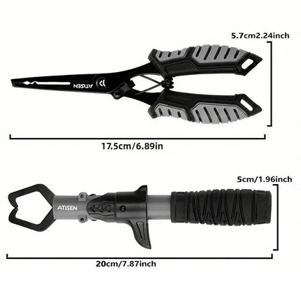 Stainless Steel Fishing Forceps Set Multi-Function Fish Controller Hook Remover