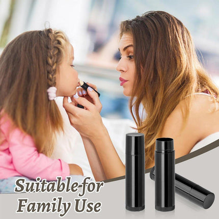 50pcs Lip Glaze Tubes Round Refillable PP Material Lip Balm Containers Red Tube