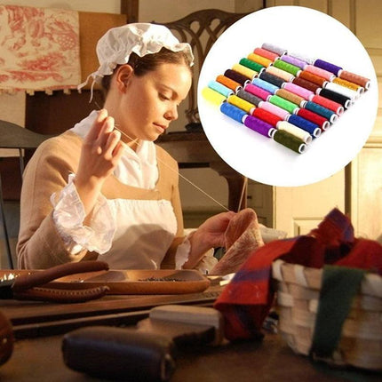 50 Rolls Polyester Colors Sewing Thread Box Kit Set For DIY Sewing Machine Home - Aimall
