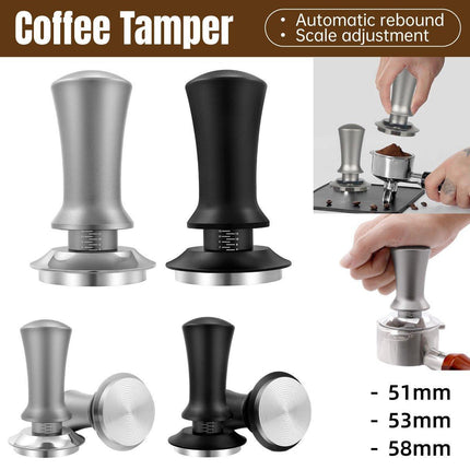 Adjustable Coffee Tamper with Scale Constant Pressure Espresso Powder Press Tool