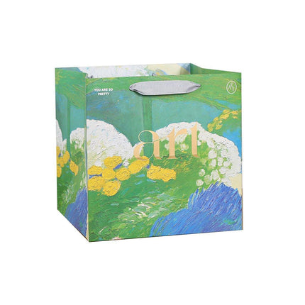 10pcs Floral Oil Painting Tote Bags Gift Packaging for Chinese Valentine's Day