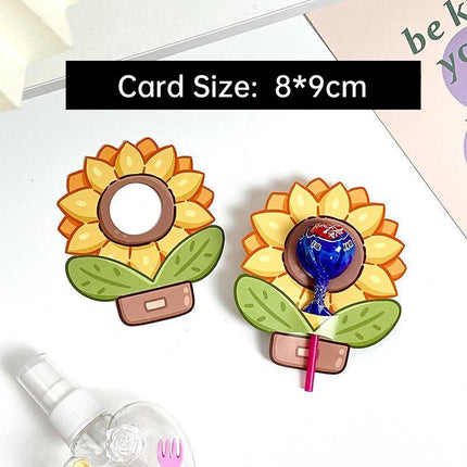 180pcs Cartoon Pattern Children's Lollipop Decorative Paper Cards Party Favors