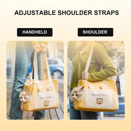 Portable Breathable Adjustable Crossbody Pet Carrier Bag Large Capacity for Pet