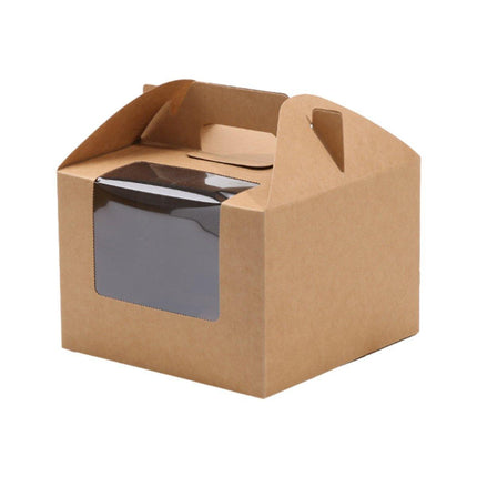 25pcs Portable Cupcake Packaging Box with Transparent Window for Easy Opening