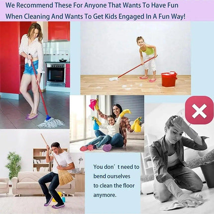 10pairs Washable Floor Cleaning Mop Shoes Removable Slipper Covers for Mopping