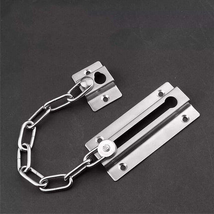 Security Door Chain Home Office Lock Guard Latch Stainless Sliding Fastener - Aimall