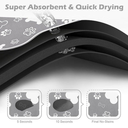 Pet Feeding Mat Non-slip Diatom Mud Absorbent Dirt-resistant Waterproof Placemat